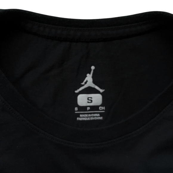 JORDAN X PARIS SAINT-GERMAIN WORDMARK TEE, Black & White, sz Small - Picture 9 of 12